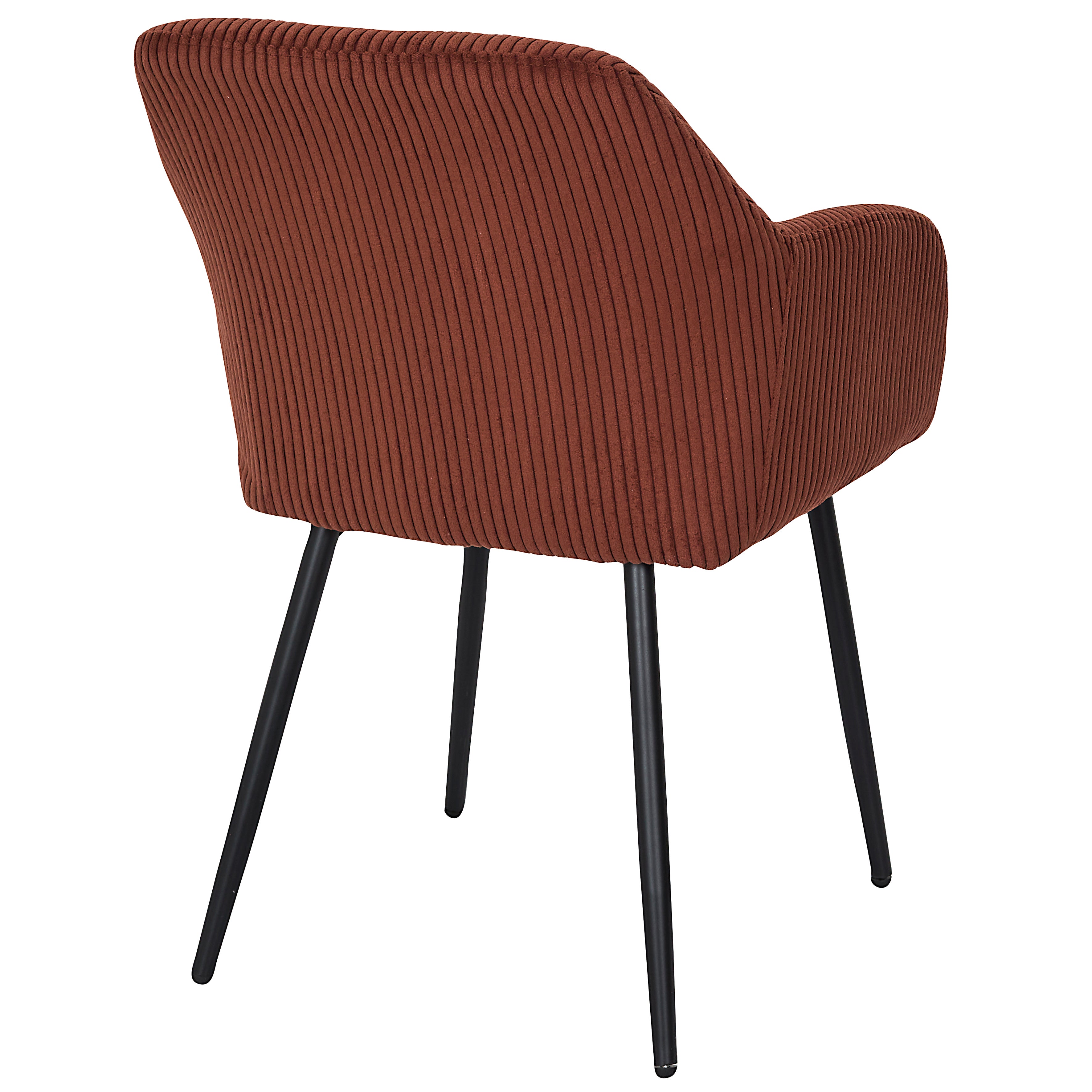 Lot De 2 Fauteuils - Home Deco Factory - Scott - Côtelé - Orange - 5