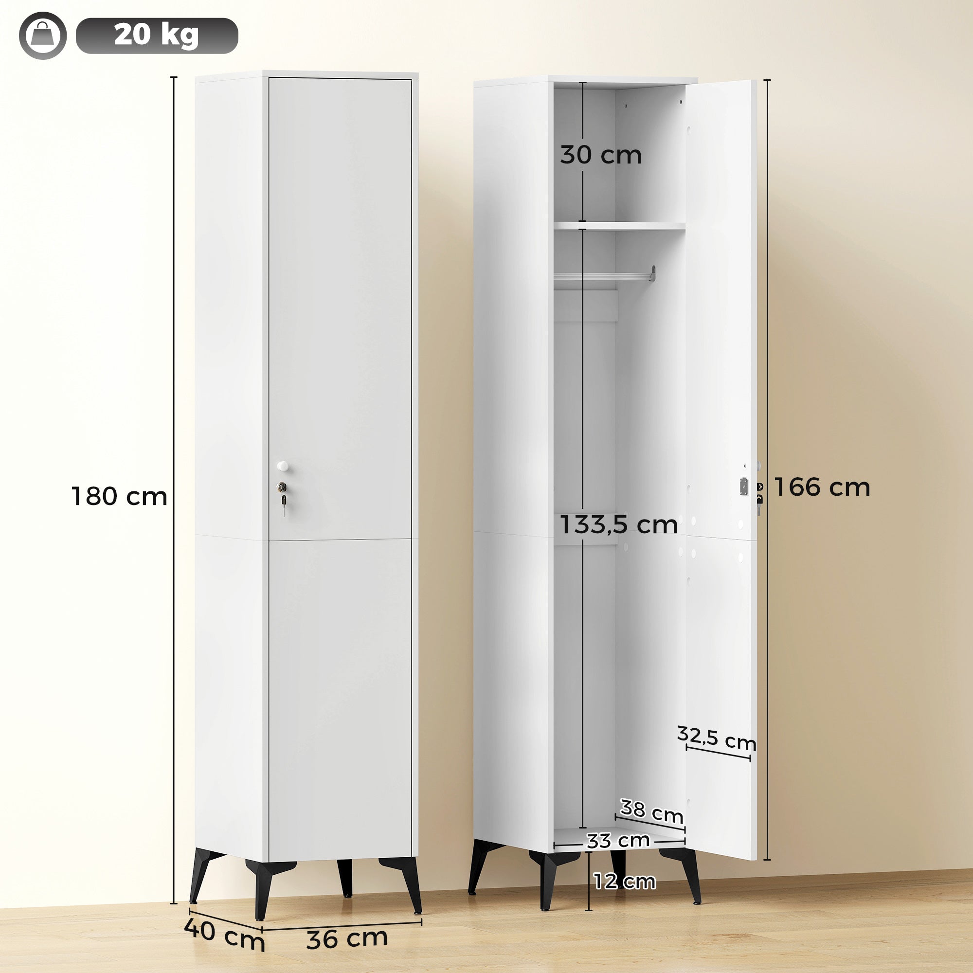 Armoire de chambre panneau de particules HOMCOM - 3