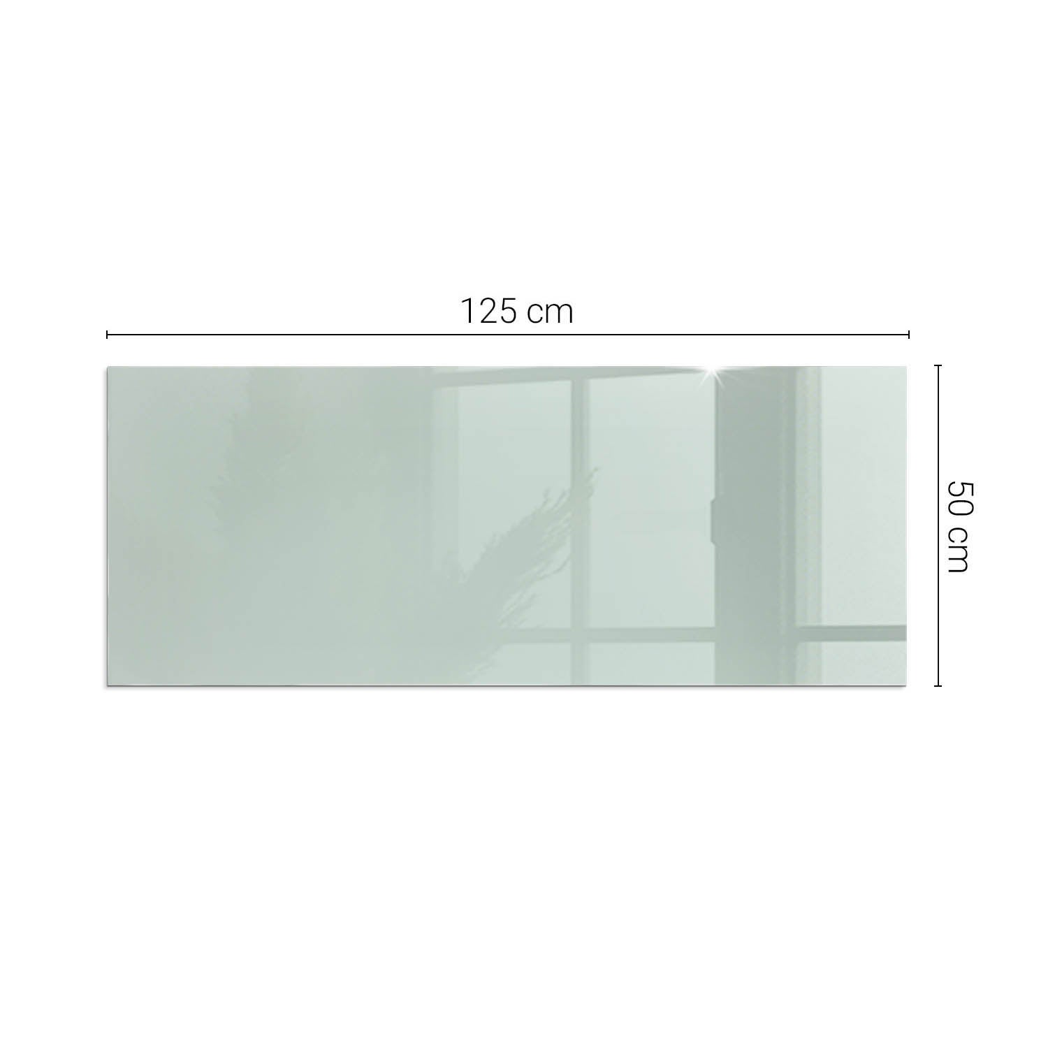 Szkło hartowane na podłogę pod kominek - 125x50 cm - Kolor Jasnozielony - TULUP - 2