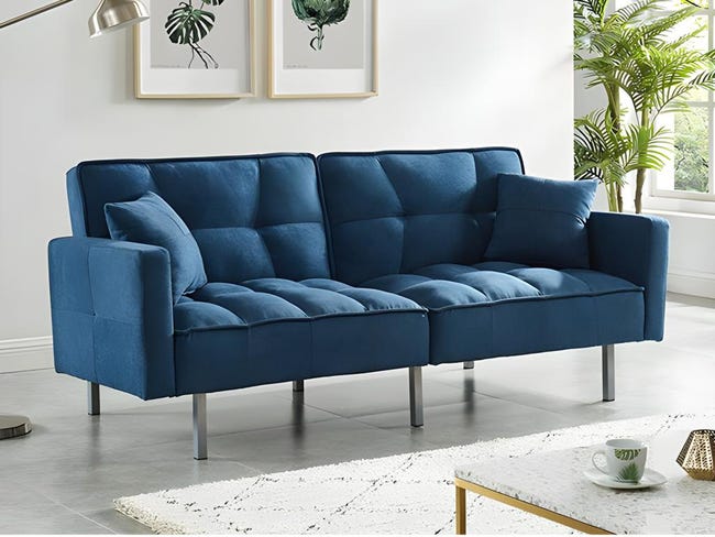 Divano Letto Clic-clac MISHAN In Tessuto - Caramello