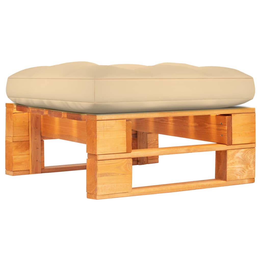 Maison exclusive - otomana de jardín de palets madera pino impregnada marrón miel
