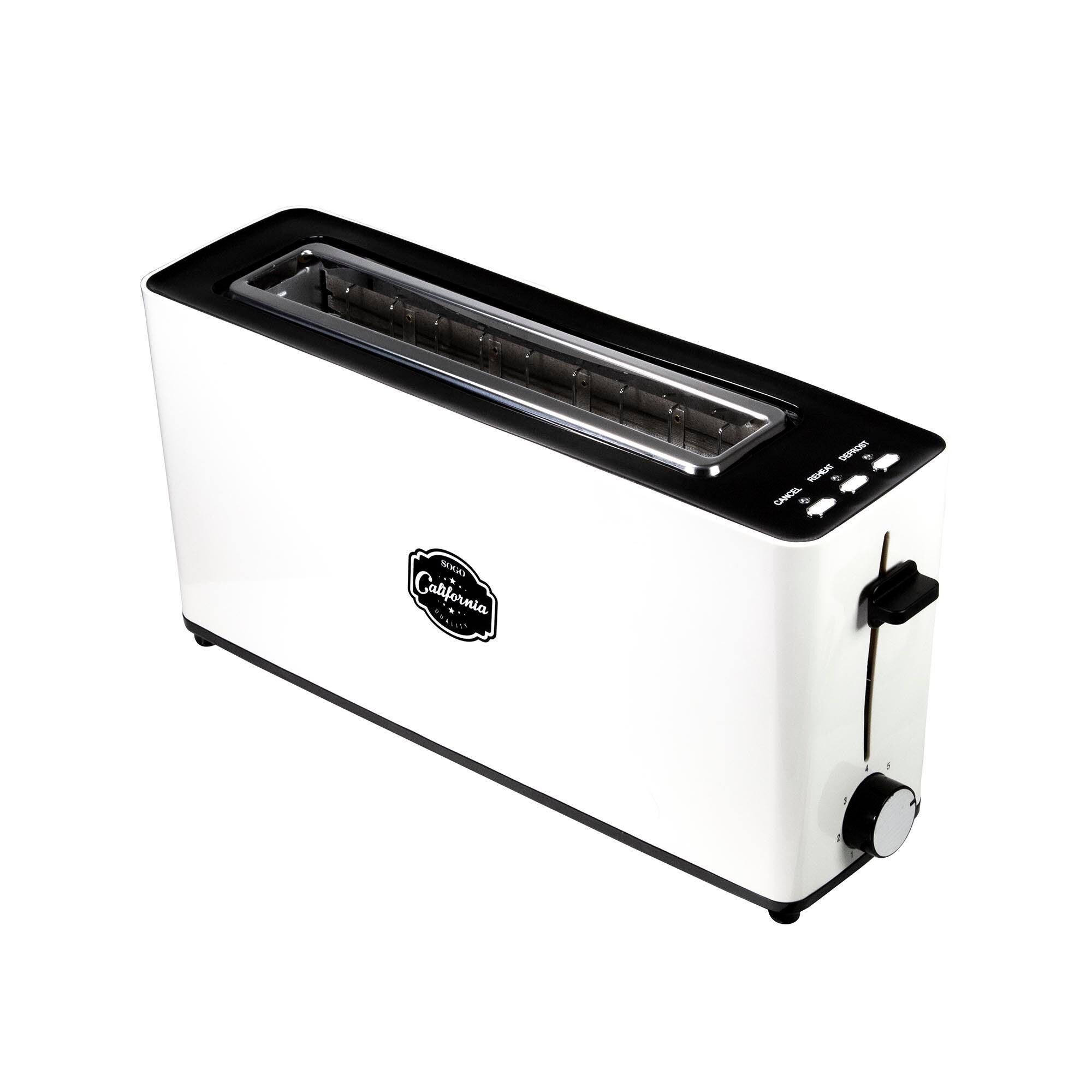 Grille-pain électrique Plat Horizontal De 900 Watts Avec éléments Chauffants En Quartz Noir Sogo