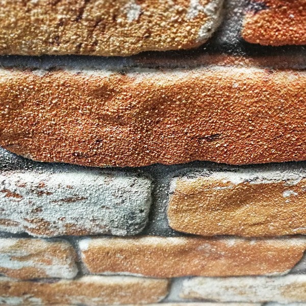 BRIQUE CLASSIQUE Panneau Faux Brique En Résine EPS Taille 100x50 Cm Epaisseur 2 Cm - 4