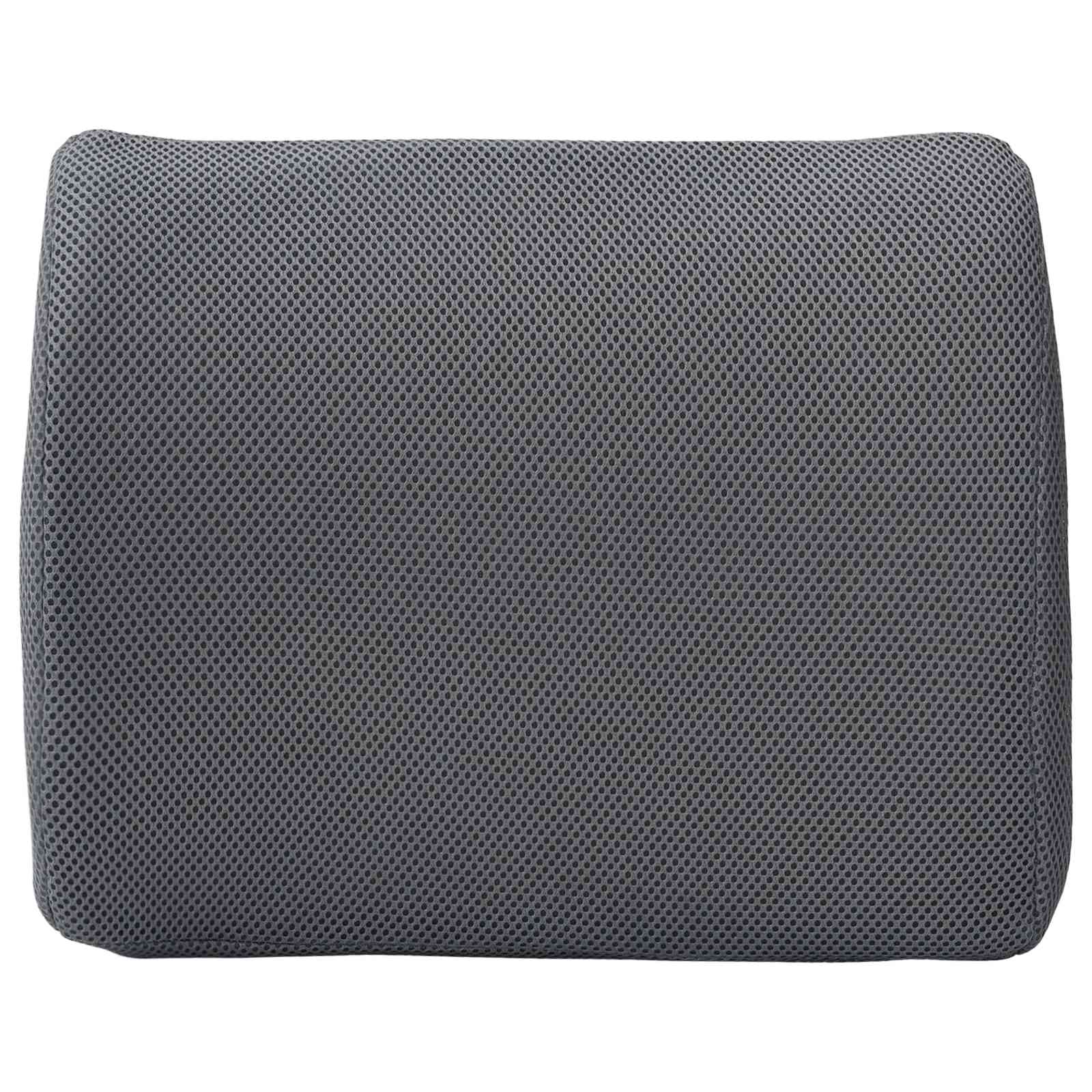 Coussin de dossier gris en mousse à mémoire de forme 36 x 30 x 12 cm - 4