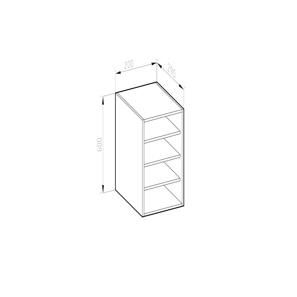 Vicco Armoire suspendue R-Line, Blanc, 20cm - 3