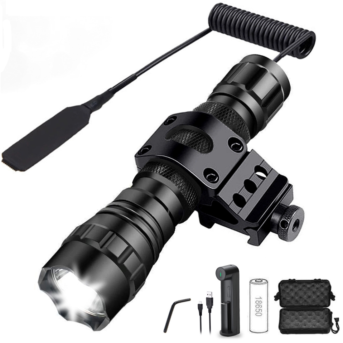 Lampe de poche LED rechargeable haute luminosité, 90 000 lumens, lampe