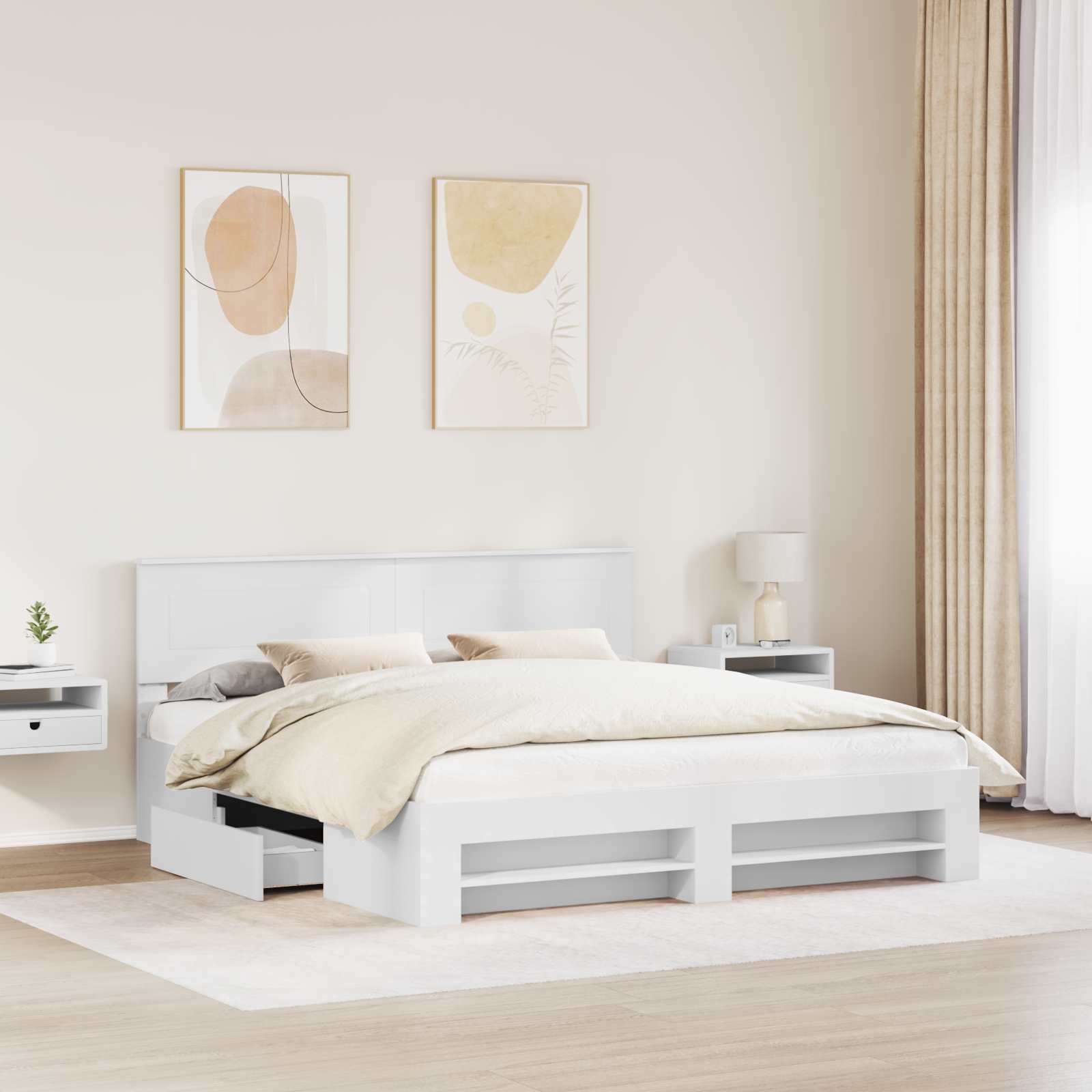 Estructura De Cama Doble Matrimonial - 180 x 200 cm Madera de ingeniería - 3