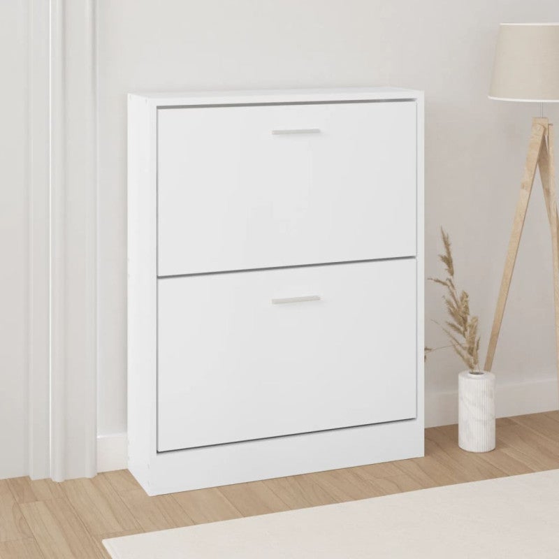 Szafka na buty Biała 59x17x81 cm Drewno konstrukcyjne