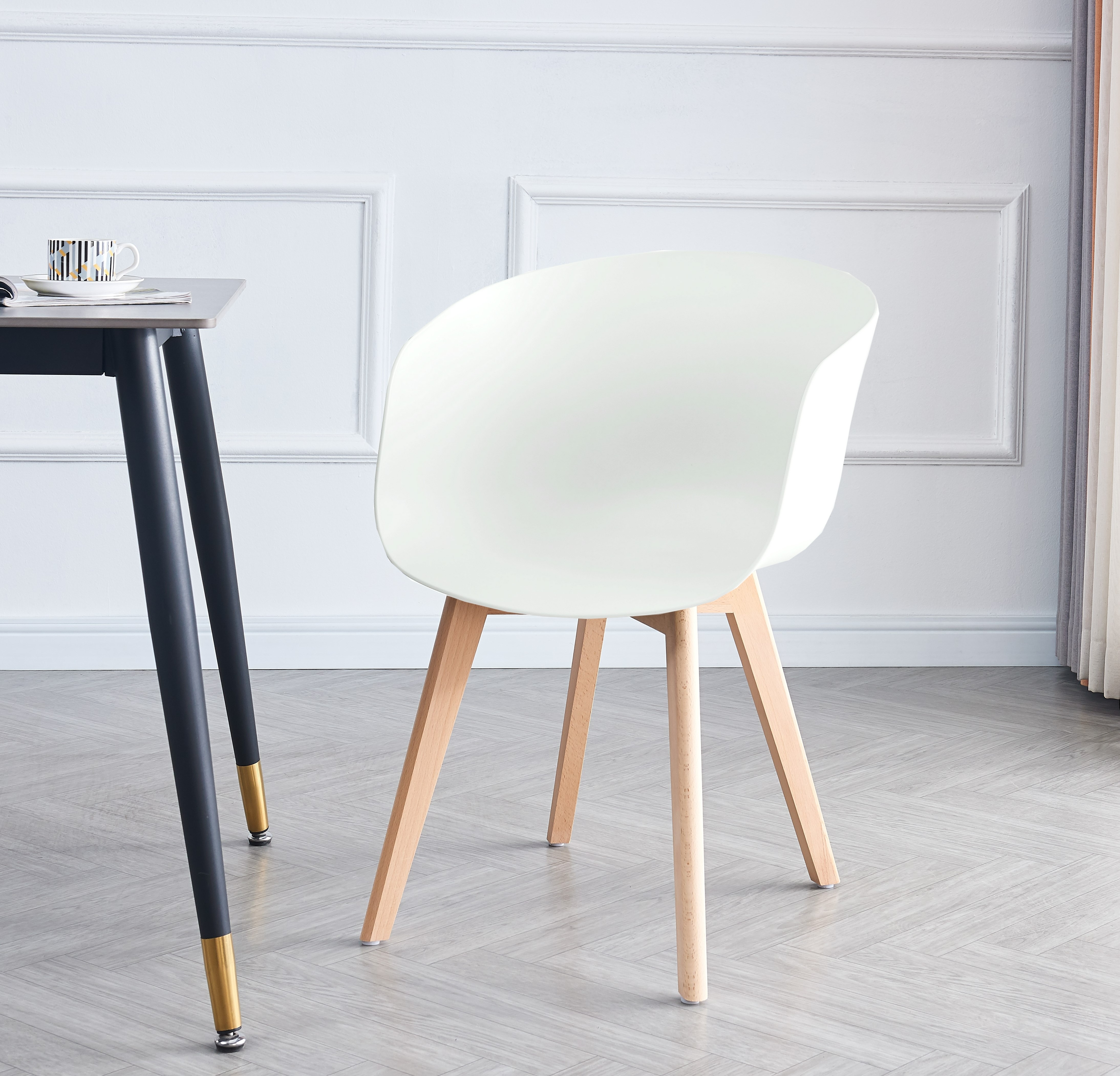 Sedia Ergonomica Sedie Bianche Gambe Legno Nordlys Set Sedie