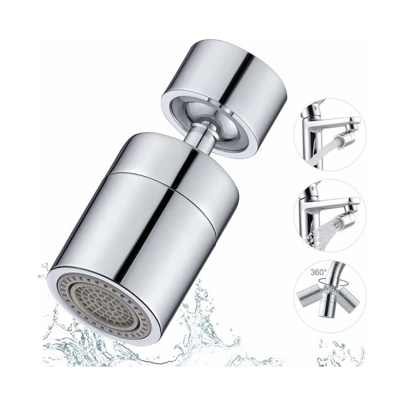 Dysza do kranu kuchennego, obrót o 360 stopni, podwójny tryb, napowietrzacz, odporny na zachlapanie, kran, natrysk, do zlewu kuchennego i łazienki