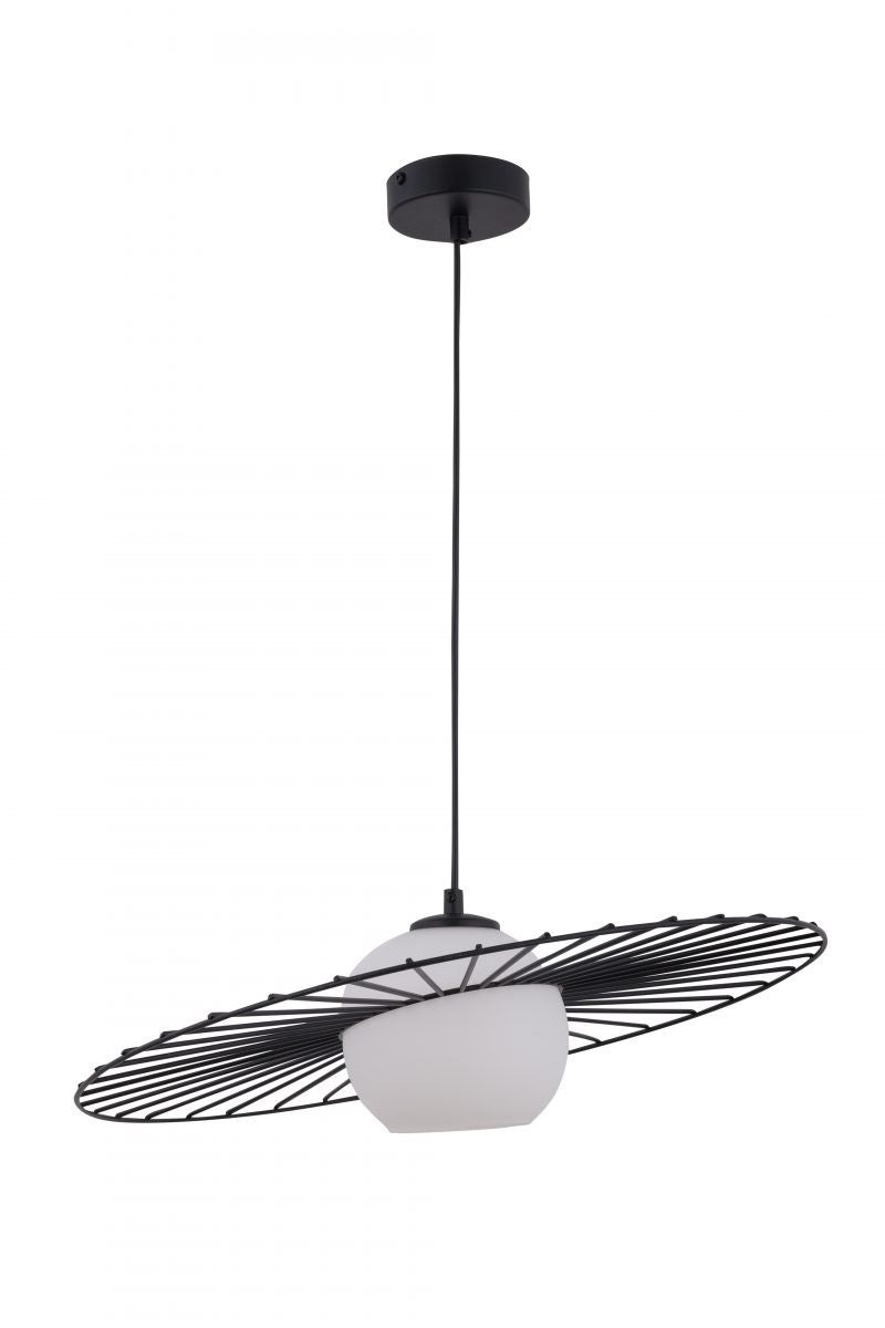 Lampa wisząca Sol czarno-biała 1xE27x15W dekoracyjna wym: 70 x 51 x 50 cm metal SIGMA