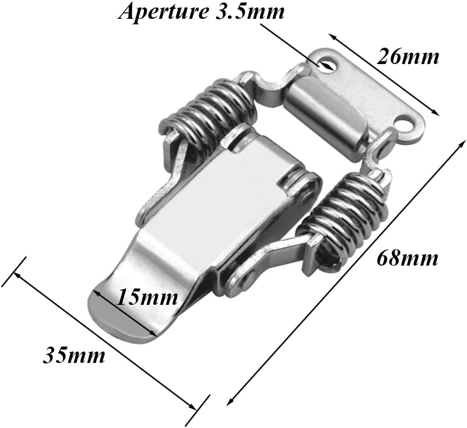 4 Pezzi In Acciaio Inox Morsetto Fermo Scatola Leva Di Bloccaggio Leva Di Bloccaggio Porta Gancio A Levetta Chiusura A Molla Chiusura A Levetta 84518929