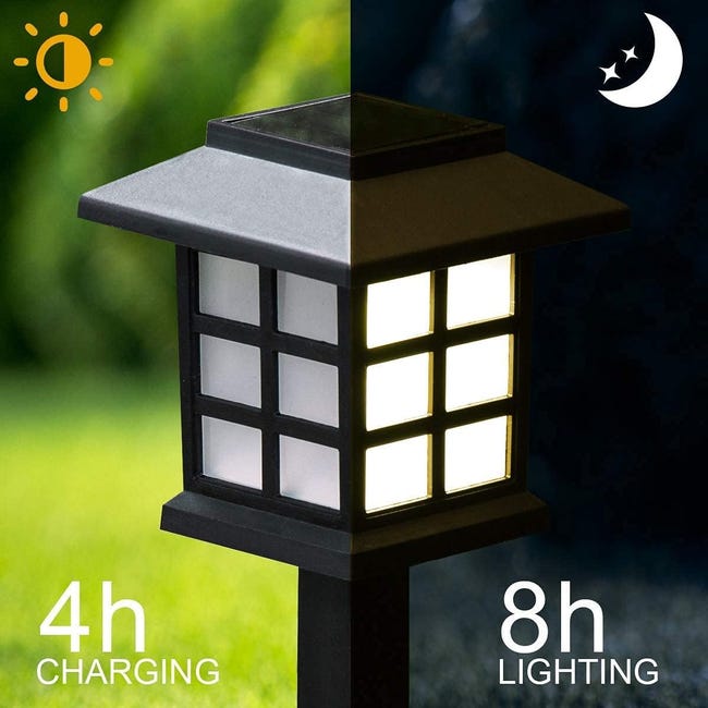 Luci solari da giardino, luci LED da paesaggio/vialetto Luci solari da giardino, luci LED da paesaggio/vialetto