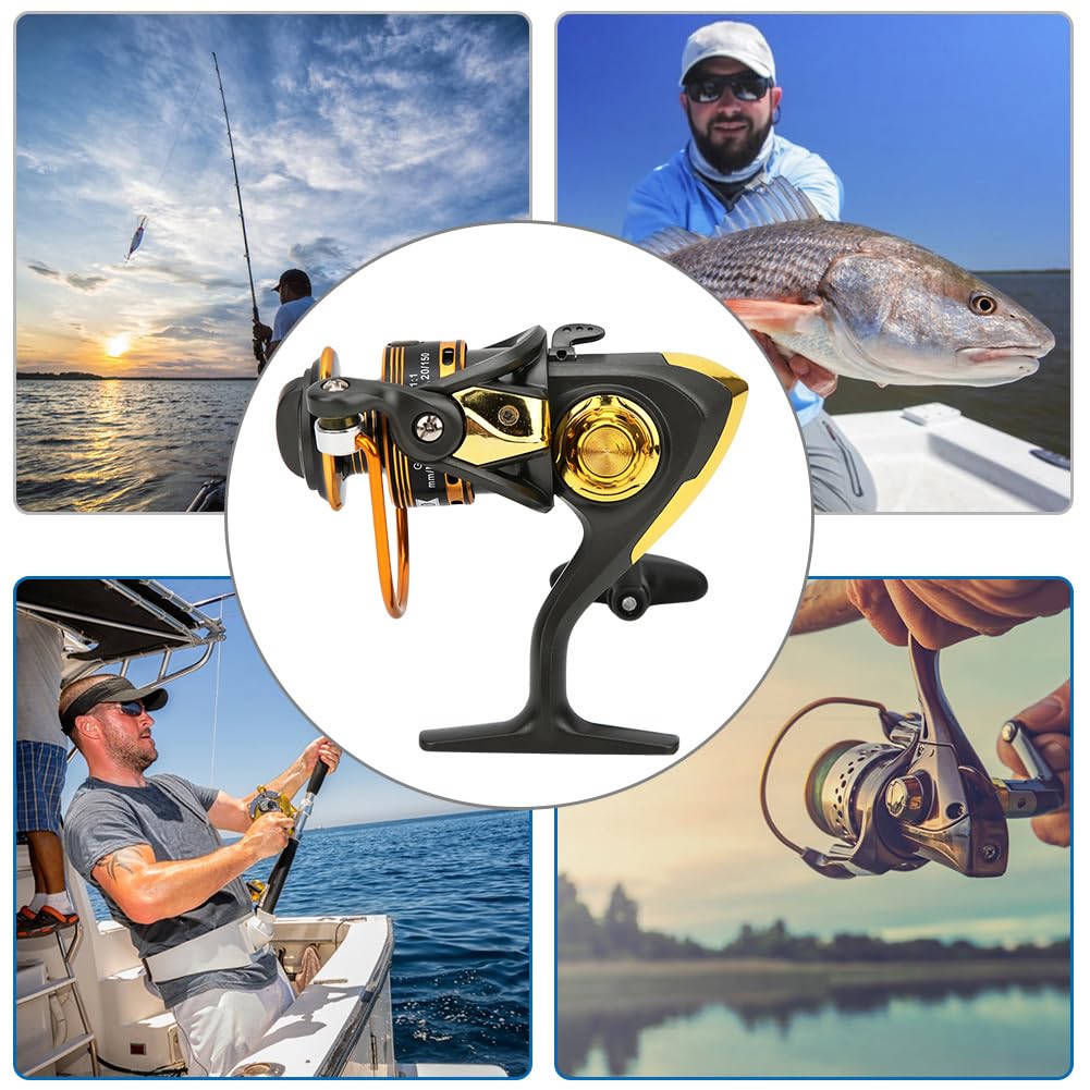 Ruota per colata ad alta velocità con mulinello da pesca in metallo con esca per pesci con impugnatura in gomma (JS4000) - 5