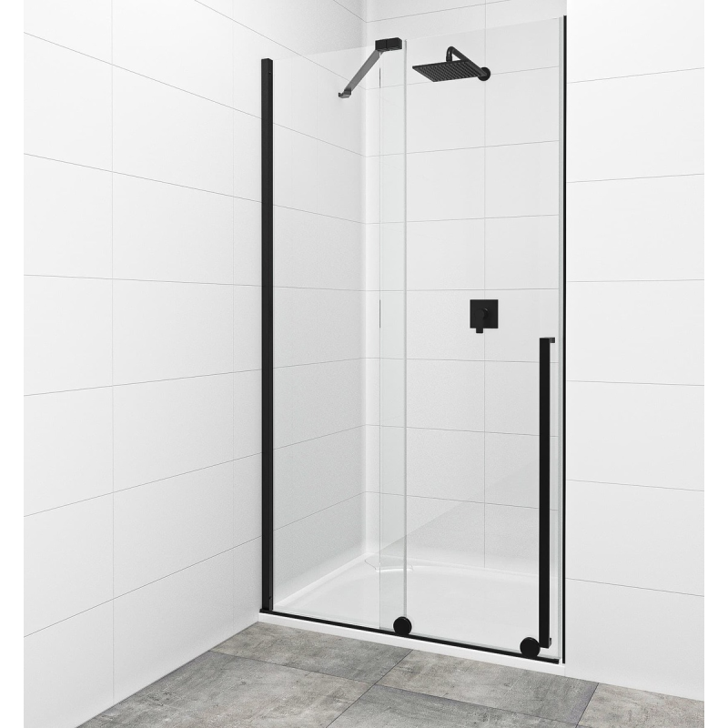 Swiss Aqua Technologies X-MOTION 200x120cm porta doccia scorrevole anticalcare con profilo nero opaco (SATBWIXM120NIKAC) - 2