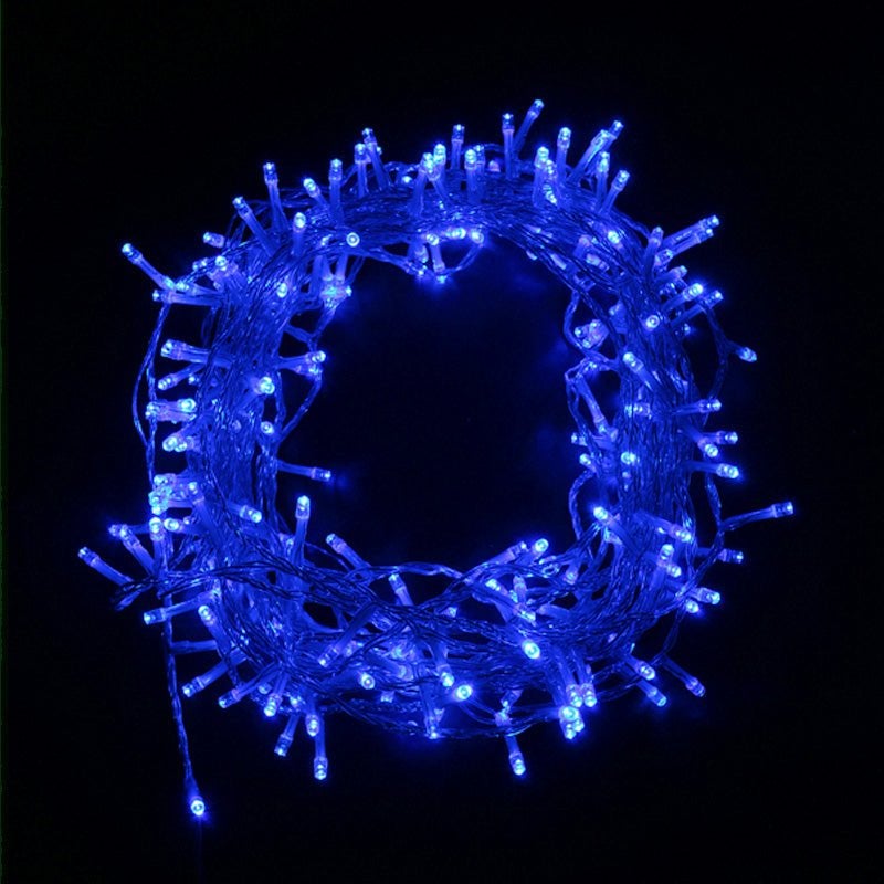 Guirlande Led Rideaux V Ip M Modes C Ble Transparent Bleu