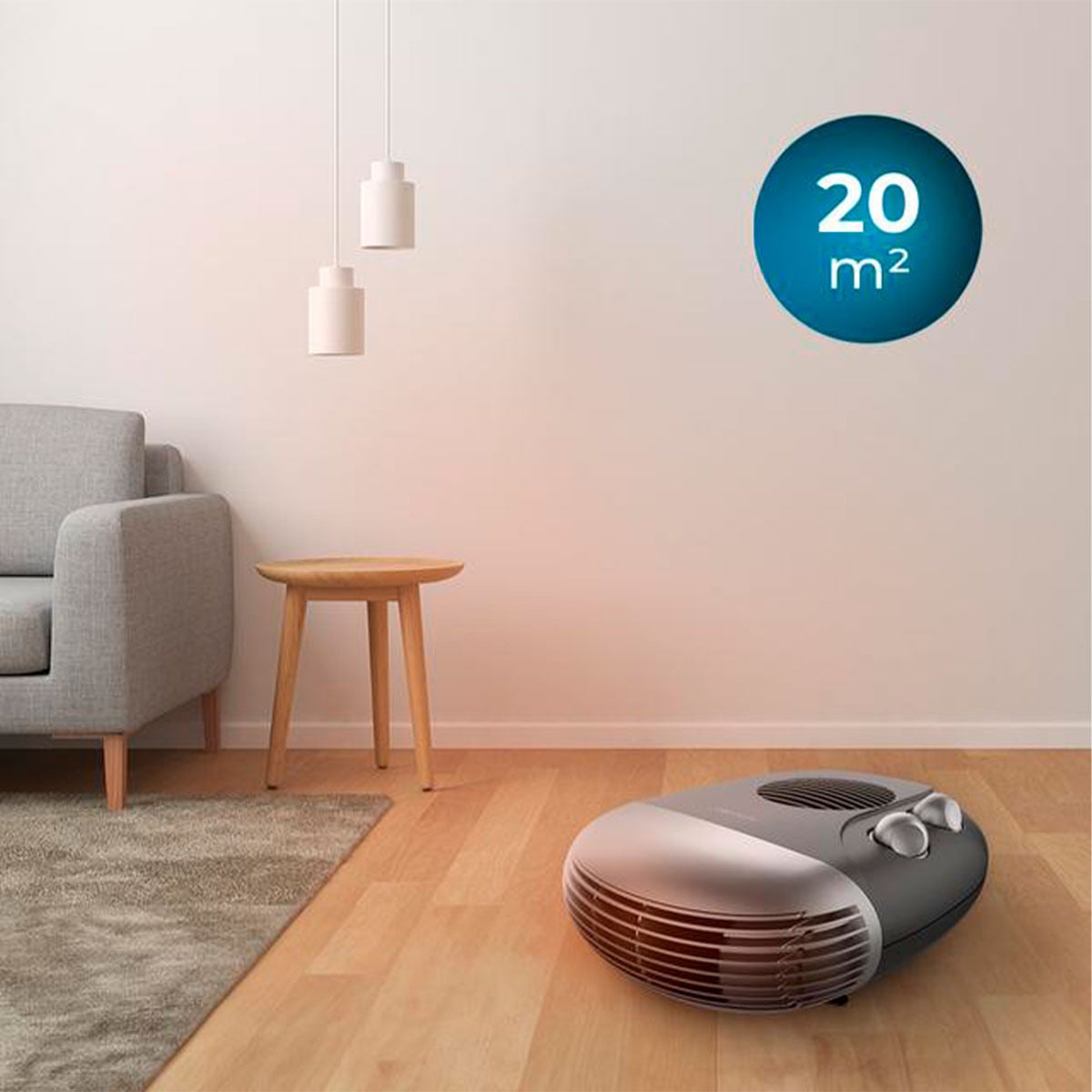 Cecotec Calefactor Eléctrico Bajo Consumo Readywarm 2000 Max Horizon Black. Termoventilador De 2000 W, 3 Modos - Imagen 2