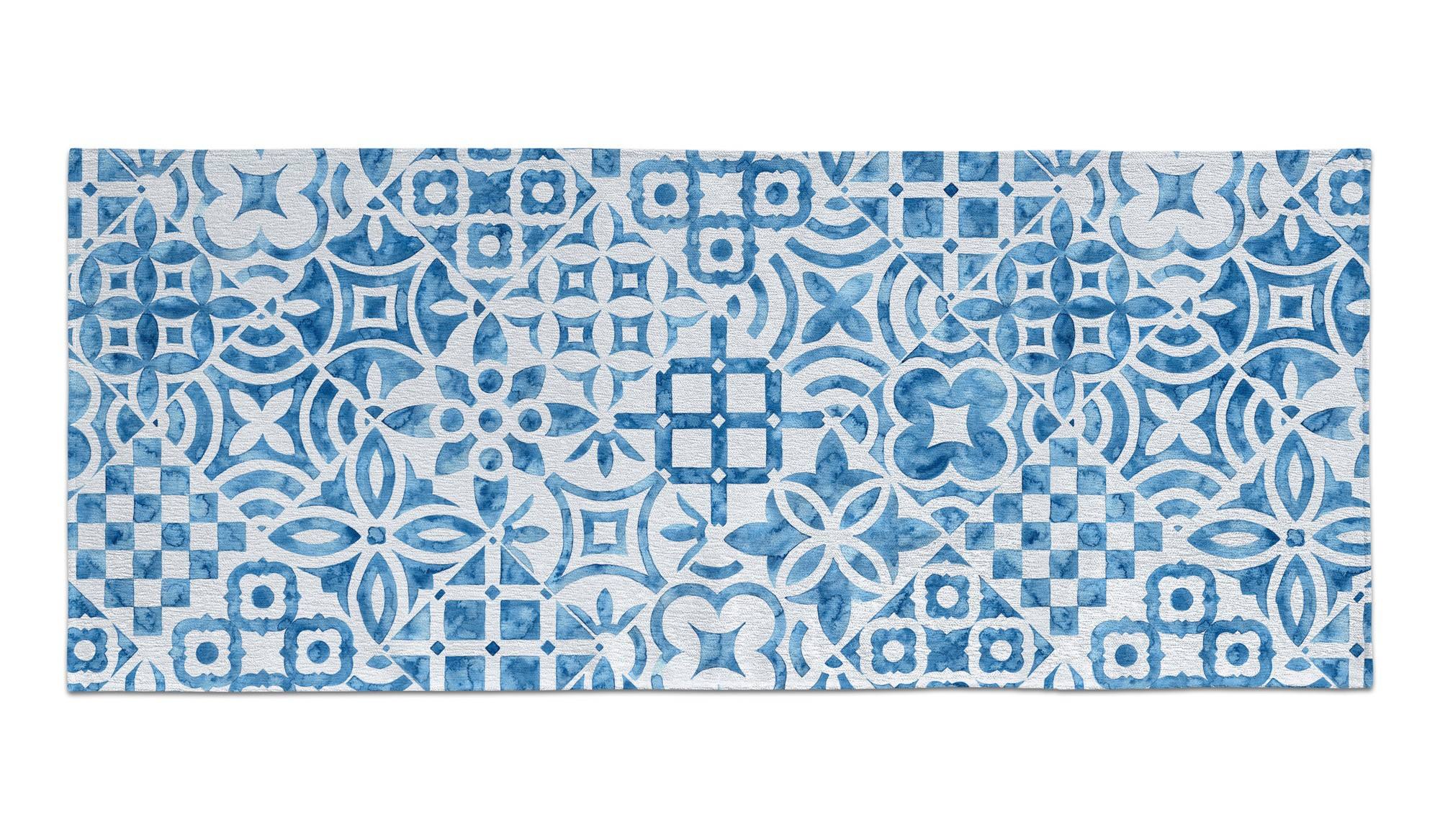 Camino de cocina, 100% made in italy, alfombra antimanchas con impresión digital, camino antideslizante y lavable, modelo elpaso, 180x75 cm