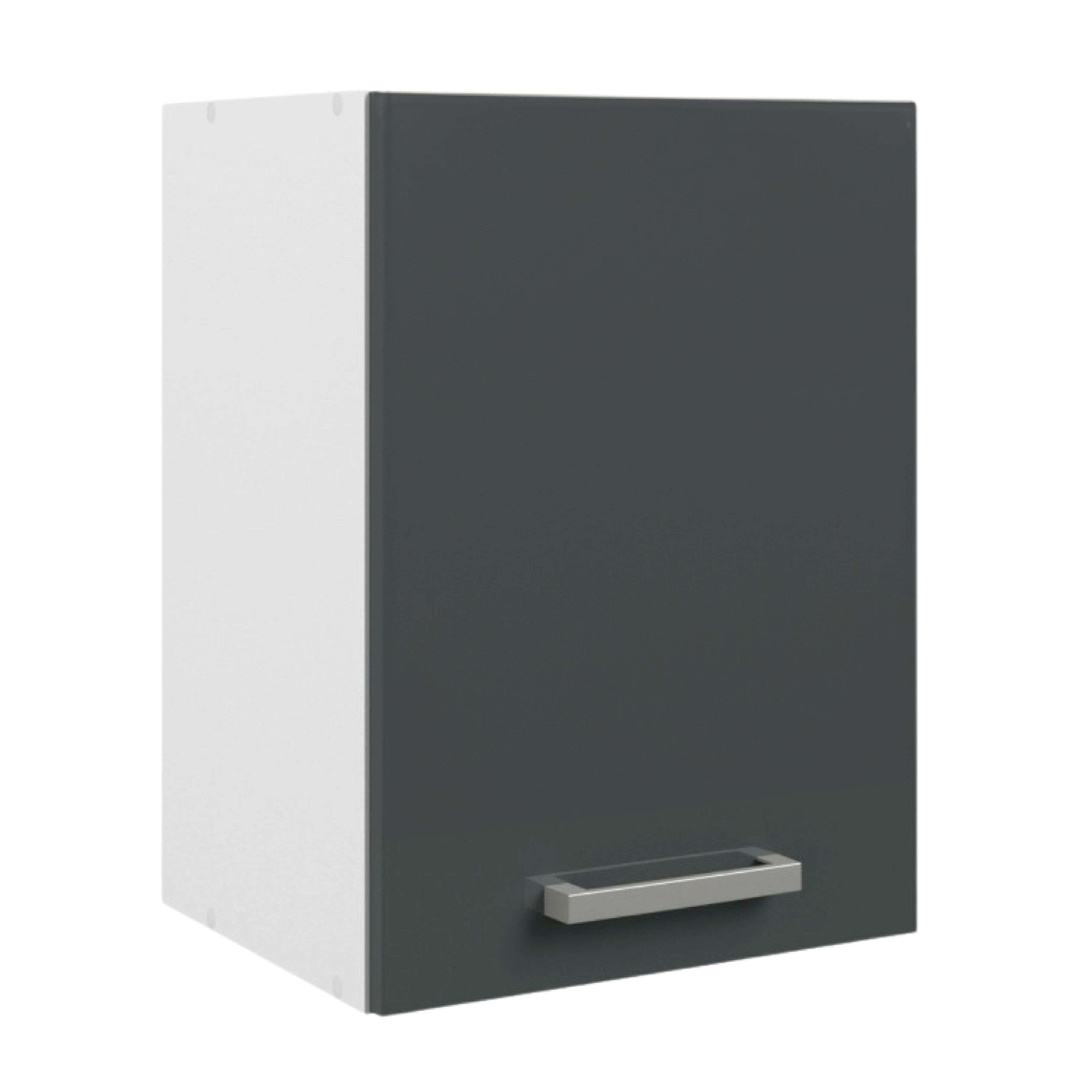 Cocina Modular Completa 300 cm, Muebles de Cocina 10 módulos Vetro Gris brillante y Blanco - 4