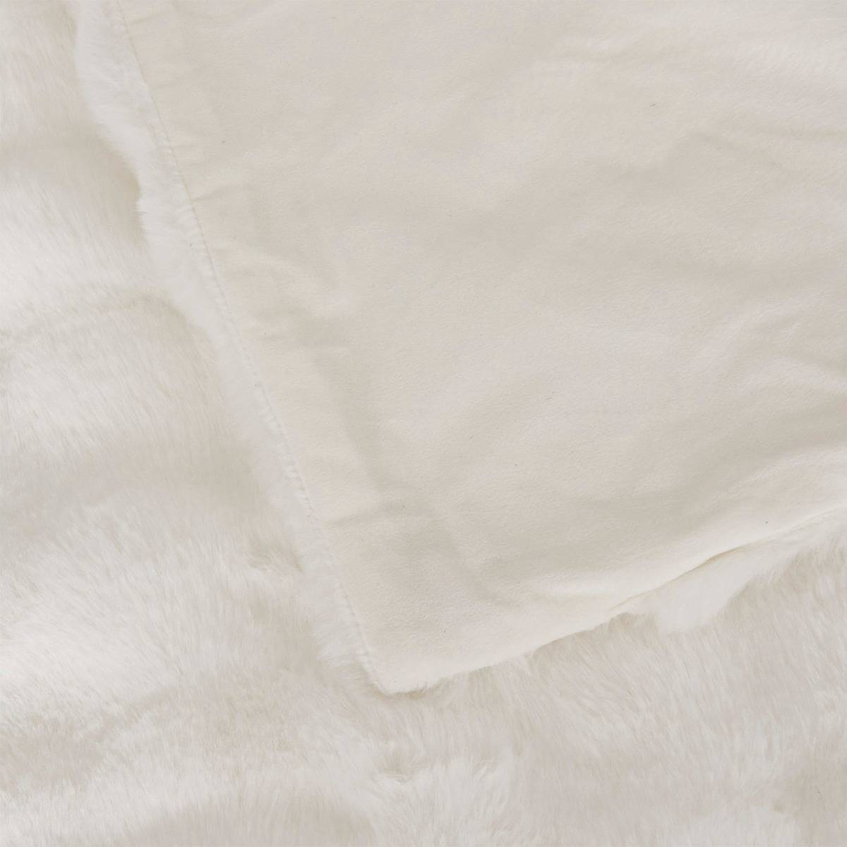 Plaid fausse fourrure 3D Zephy blanc 160x120cm - Atmosphera créateur d'intérieur - 2
