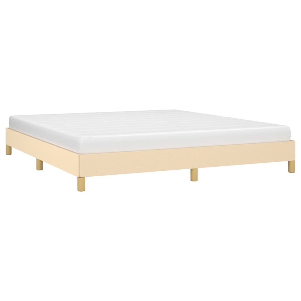 Cadre de lit sans matelas crème 180 x 200 cm en tissu - 3