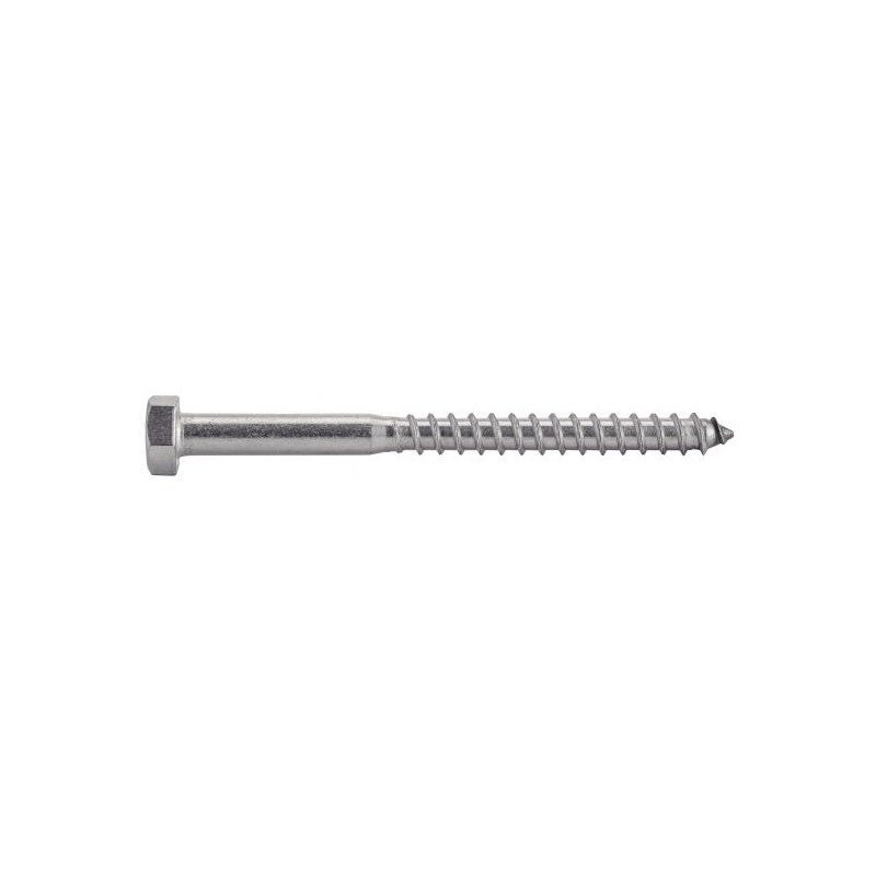 Vis à bois Acton tête hexagonale inox A2 DIN 571 - 4