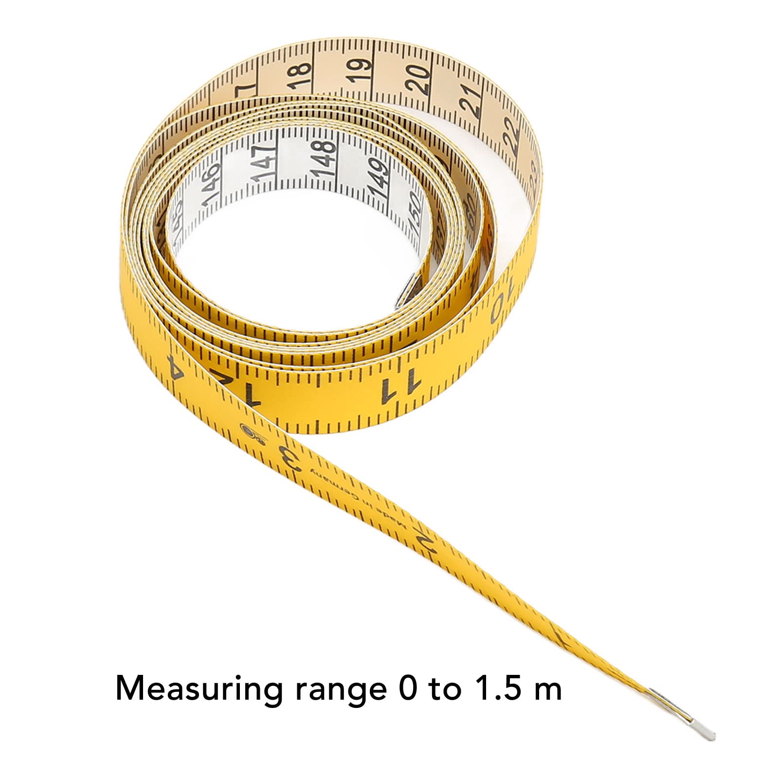 Lot de 10 rubans à mesurer de 1,5 m, double face, transparents, compacts, po - 6