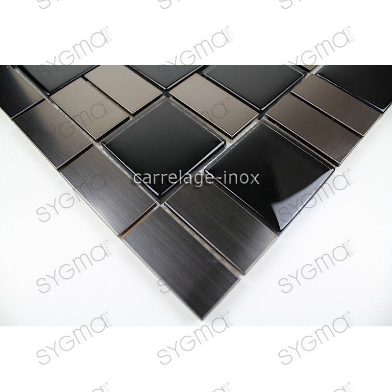 Carrelage salle de bain galet mosaique cuisine modele Fidji Noir - 3