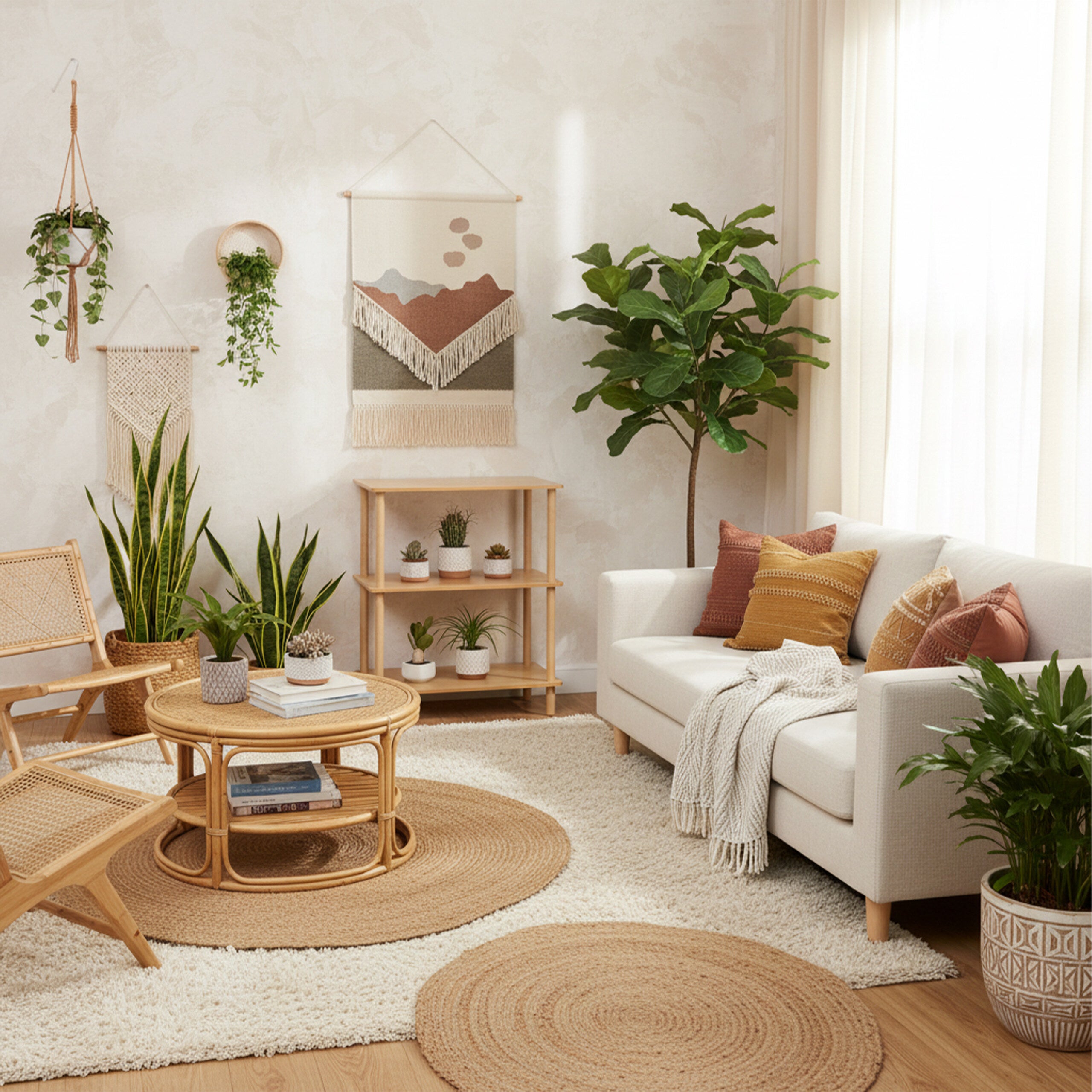 Étagère autoportante 79x60x40 cm, 3 niveaux, MDF/bambou, pour salle de bain, salon, cuisine, naturelle, relaxdays - 3