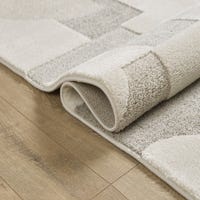 Tapis Salon Moderne Poils Courts Effet 3D - Marron, 240 X 340 Cm, Dense Et Ultra Doux