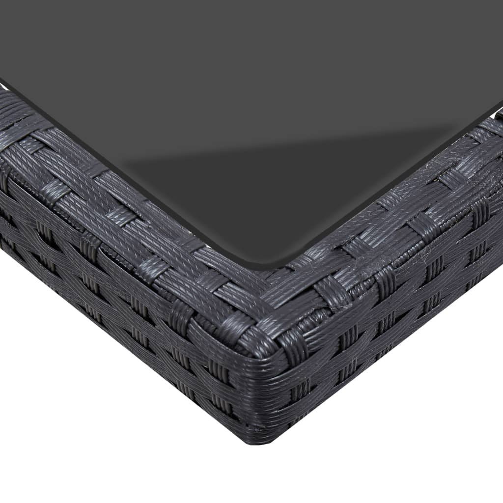 Salon de jardin 9 pcs avec coussins Résine tressée Noir 36 - 9