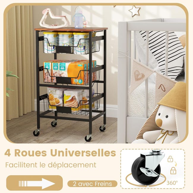 KOFOTTEU Carrello da cucina con Ruote, Isola con Scaffale per Vino e KOFOTTEU Carrello da cucina con Ruote, Isola con Scaffale per Vino e