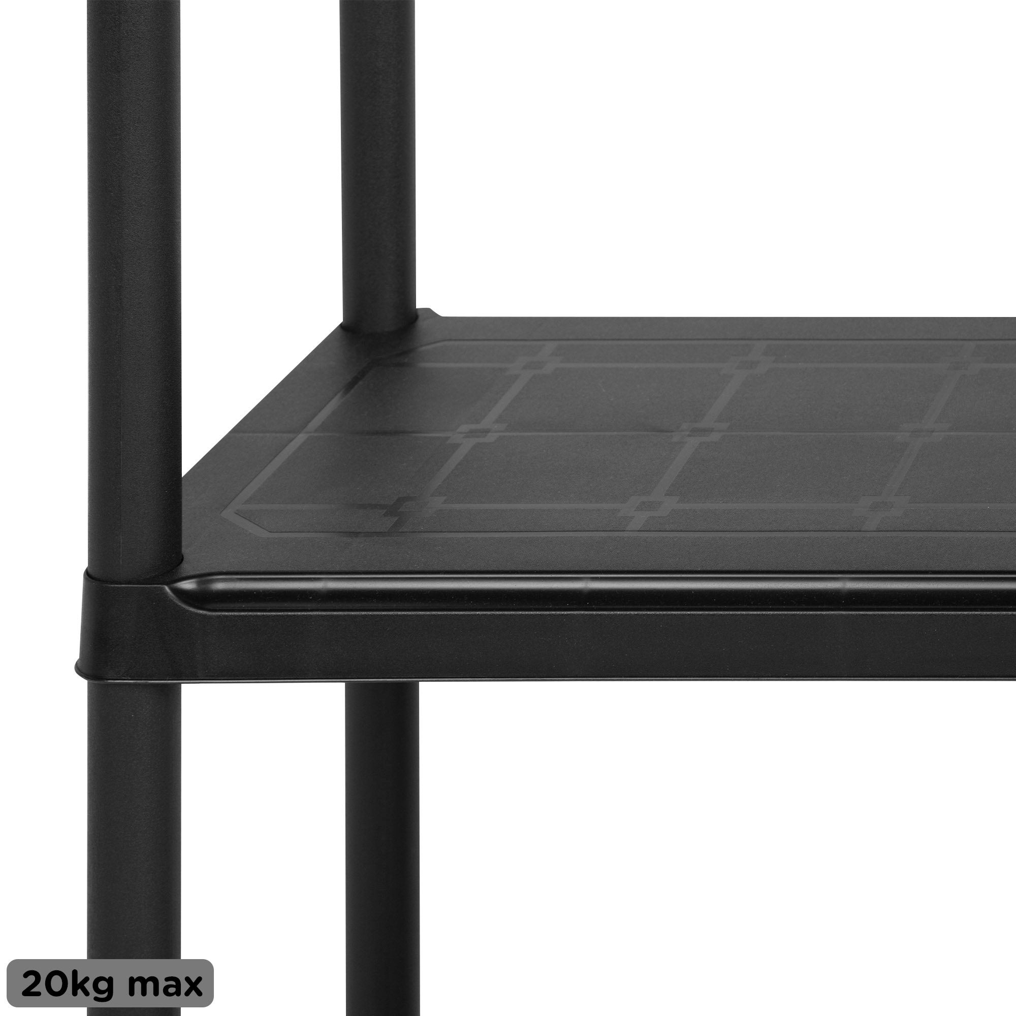 Curver Pack 2 prateleiras de plástico resistente 5 prateleiras 75x32x176 cm - 3