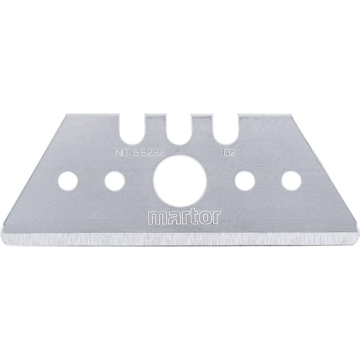 Lames De Couteau De Sécurité MARTOR 5232 Trapézoïdales L53 X L19 X S0,63 Mm - Avec Poinçonnage - Lot De 10