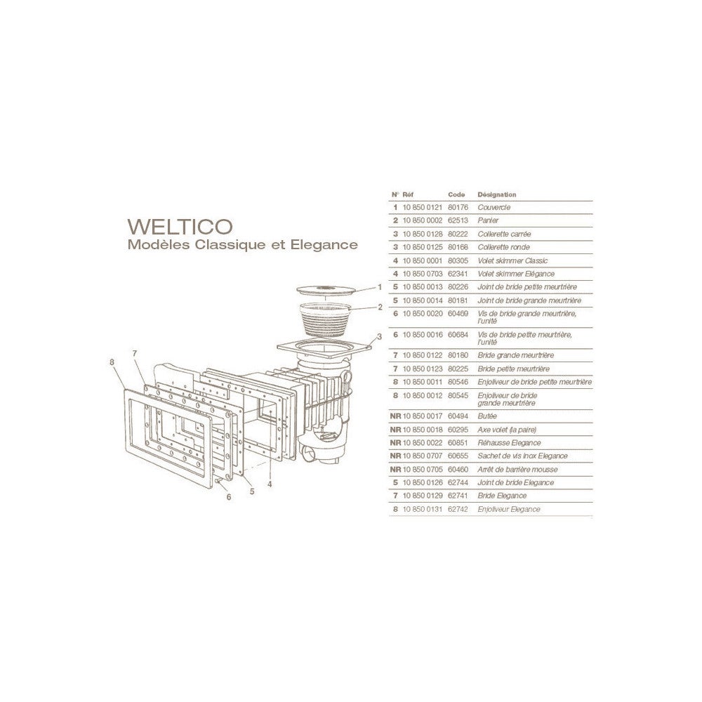 Panier de skimmer weltico 62513 - 3