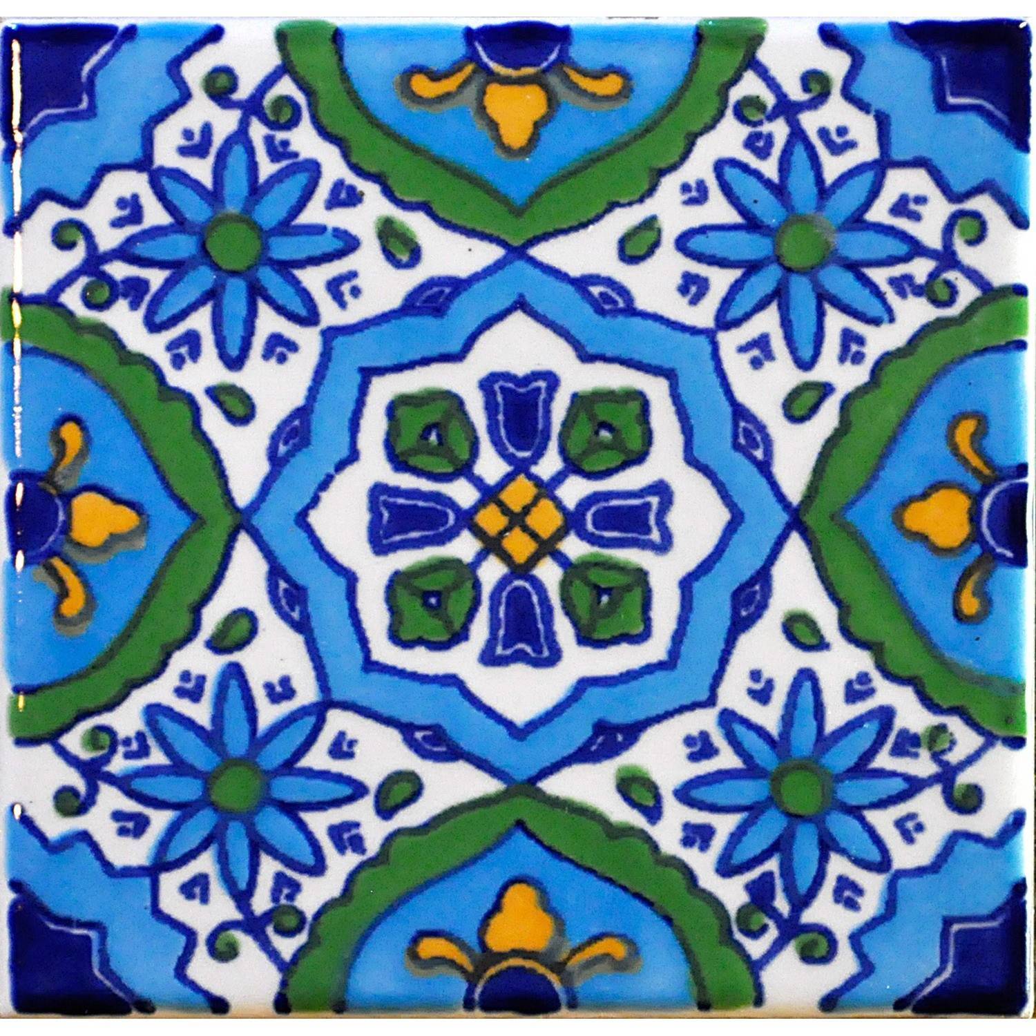 Carreaux De Céramique Mexicaine Oscuro 10x10 Cm - Lot De 30 - Mur Cuisine/salle De Bain - Artisanal