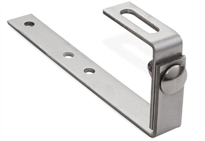 Support inox réglable en L pour toiture en ardoise, longueur 225 mm ...