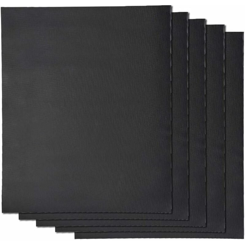 5 Tapis de Cuisson Reutilisable, Anti-Adhérent Tapis BBQ Barbecue Plaque Feuille pour Barbecue à Gaz Charbon Electrique 40 x 50cm - Maison