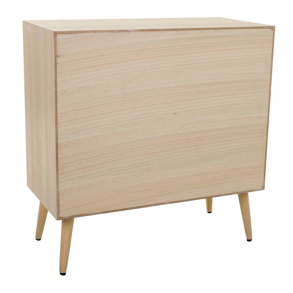 Commode en bois et grille marron 80x39.5x81h - 5