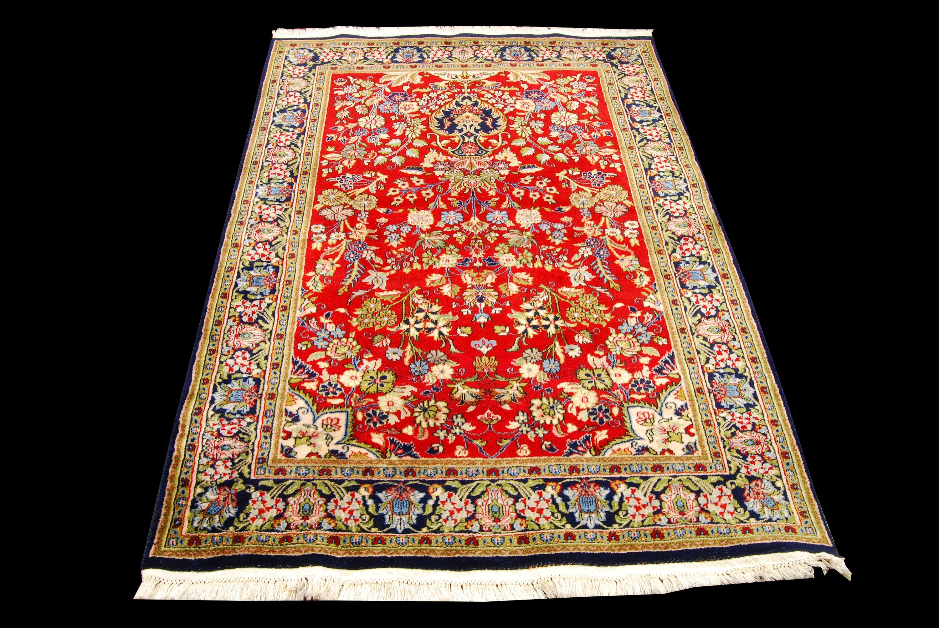 Alfombra oriental hecha a mano original, medida: 180x118 cm con certificado de autenticidad
