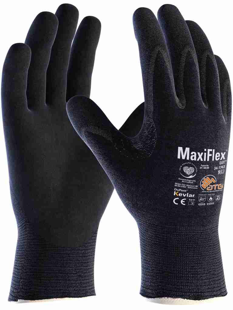5 Paia Guanti Da Lavoro Maxi Flex Endurance 2442, Taglia 8 – Nylon Con Palmo In Nitrile, Antiscivolo