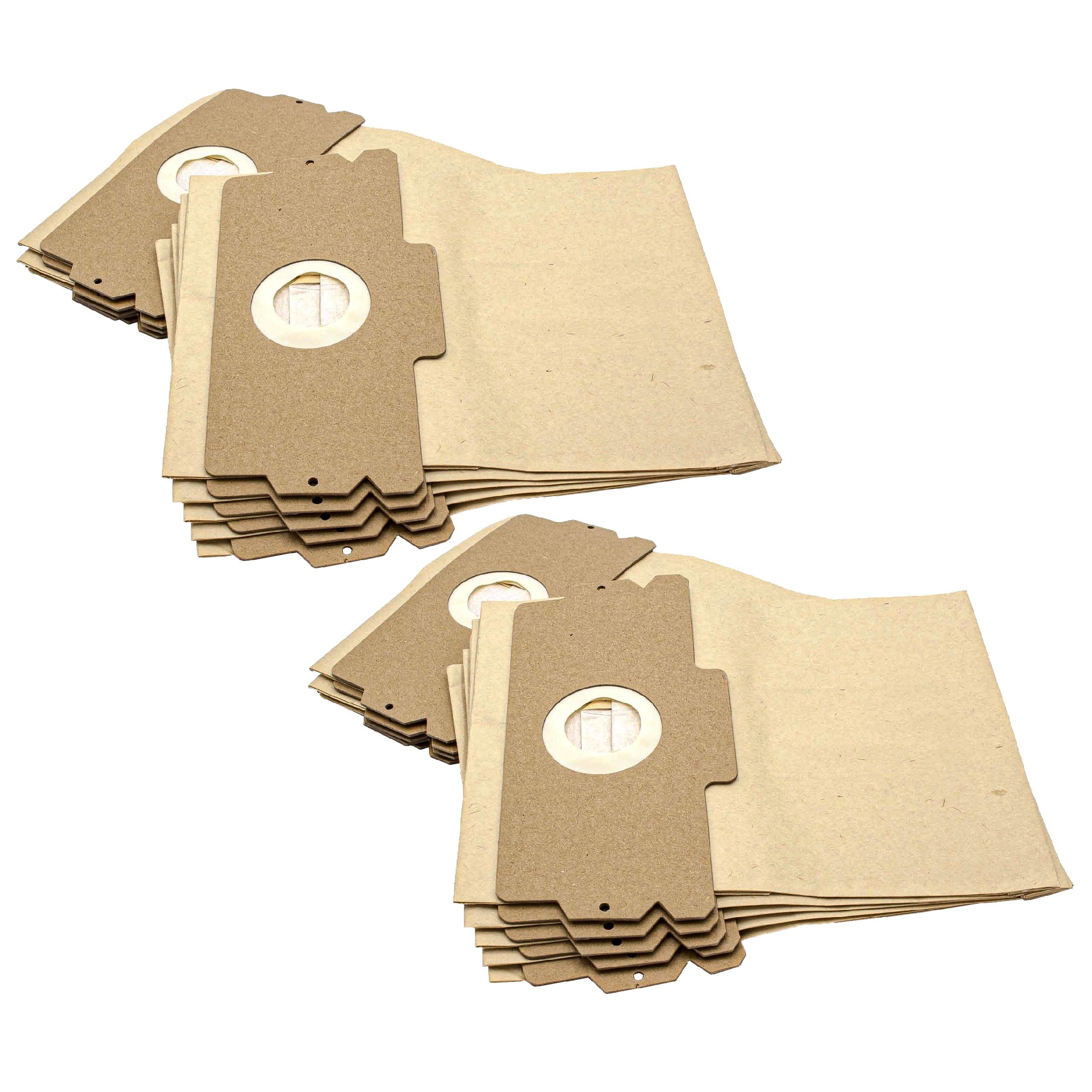 vhbw 20x Sacs compatible avec AEG Electrolux Vampyr 6004, 6005, 517, 600, 6002, 6003 aspirateur - 12/15 27cm x 23cm couleur sable - 2