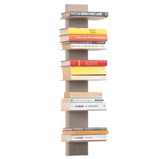 ALUBOX DEMETRA Libreria Da Parete In Alluminio 83X23X21 Cm Libreria Sospesa 6,6 Kg Con 5 Mensole Libreria Salvaspazio