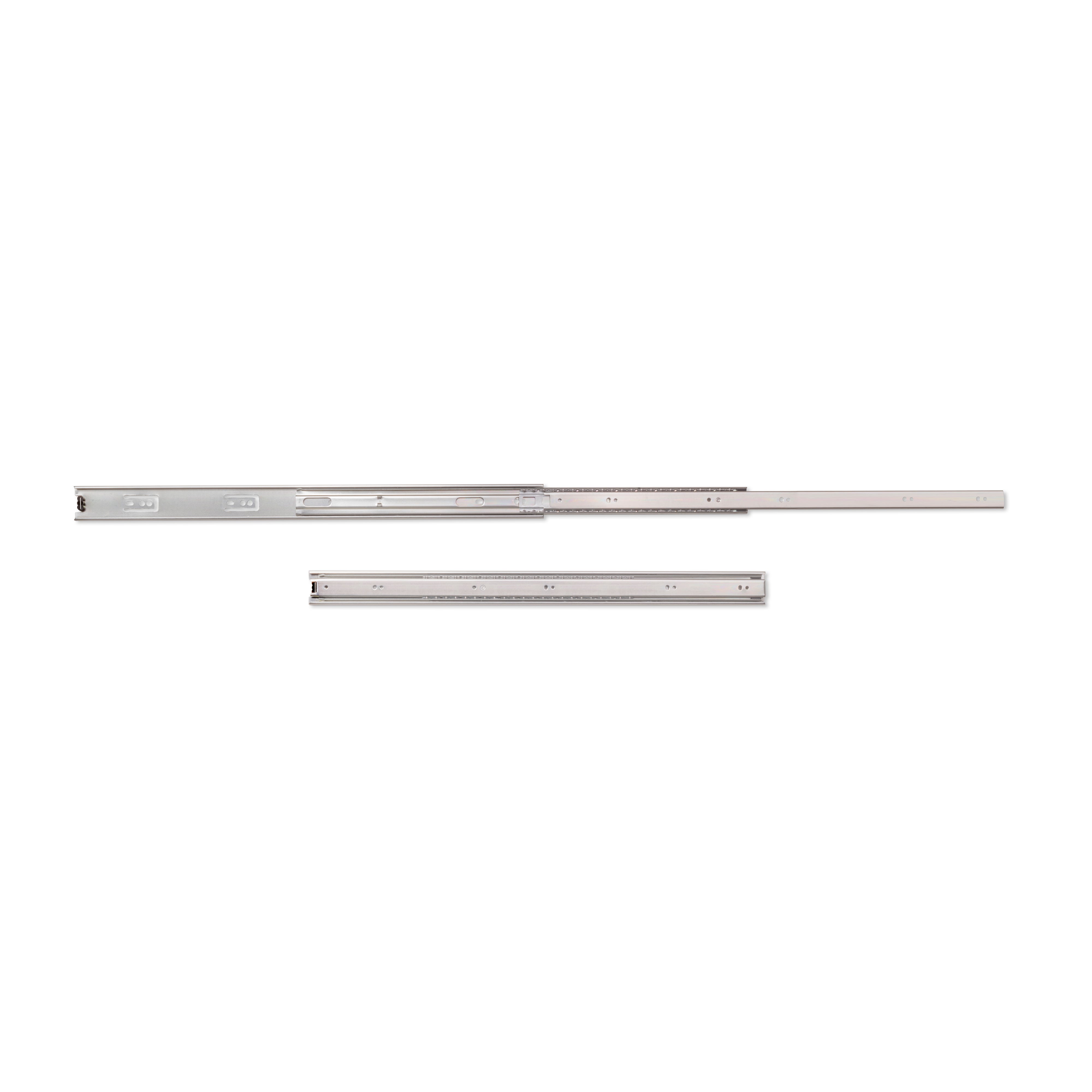 Emuca Komplet prowadnic kulkowych, pełny wysuw, wysokość 45 mm, długość 600 mm, Stal, Ocynkowany