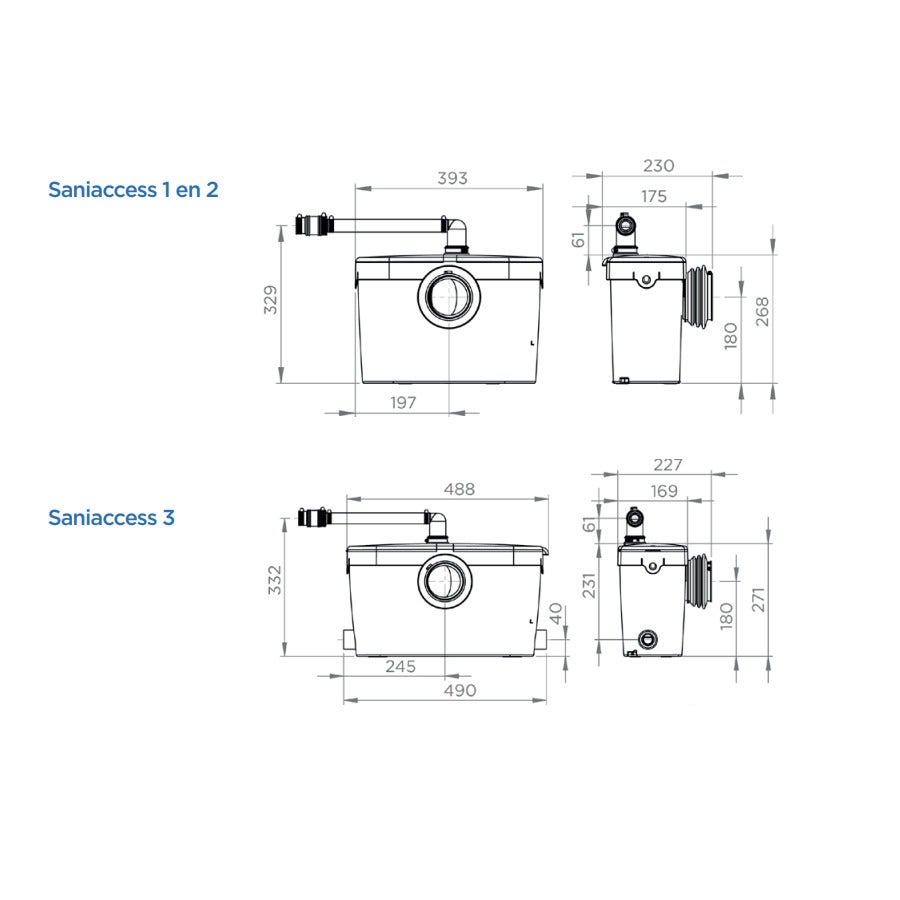 SFA SaniAccess 2 Toilet and Sink Shredder | Leroy Merlin