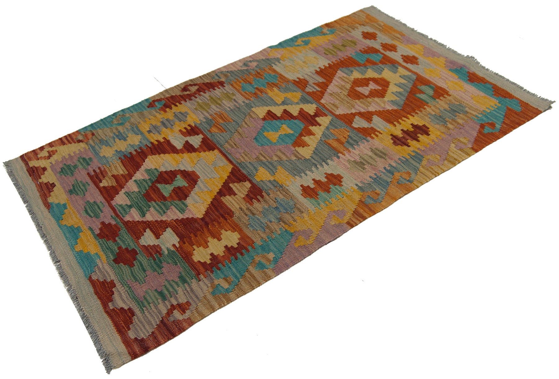 Kilim 123x72 cm Oryginalny, ręcznie robiony, łatwy do czyszczenia, styl plemienny