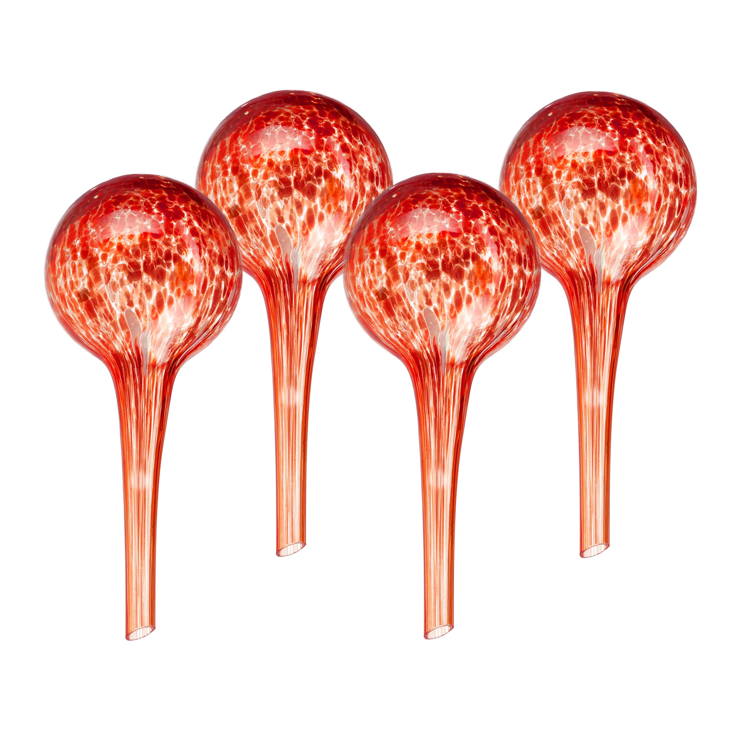 Relaxdays Sfere Da Irrigazione A Goccia, Set Da 4, Design A Fungo 100 Ml Ciascuno Irrigatore Per Piante Colorato Rosso 81875313