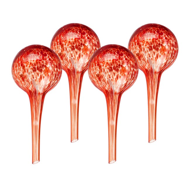Relaxdays Sfere Da Irrigazione A Goccia, Set Da 4, Design A Fungo 100 Ml Ciascuno Irrigatore Per Piante Colorato Rosso 81875313 Relaxdays Sfere Da Irrigazione A Goccia, Set Da 4, Design A Fungo 100 Ml Ciascuno Irrigatore Per Piante Colorato Rosso 81875313