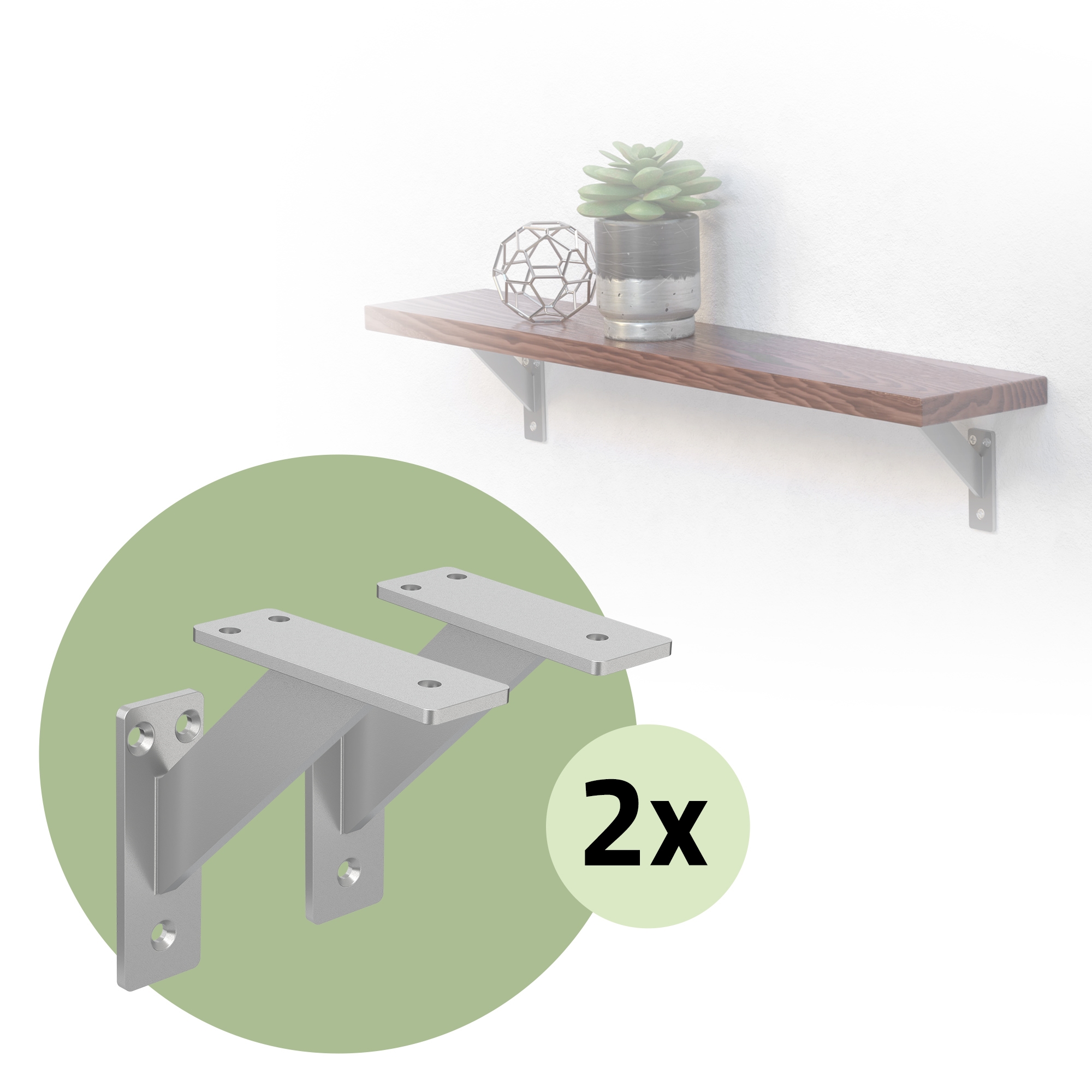 AJW-Lot De 4 Supports D'étagère Murale En Fer 10,2 X 10,2