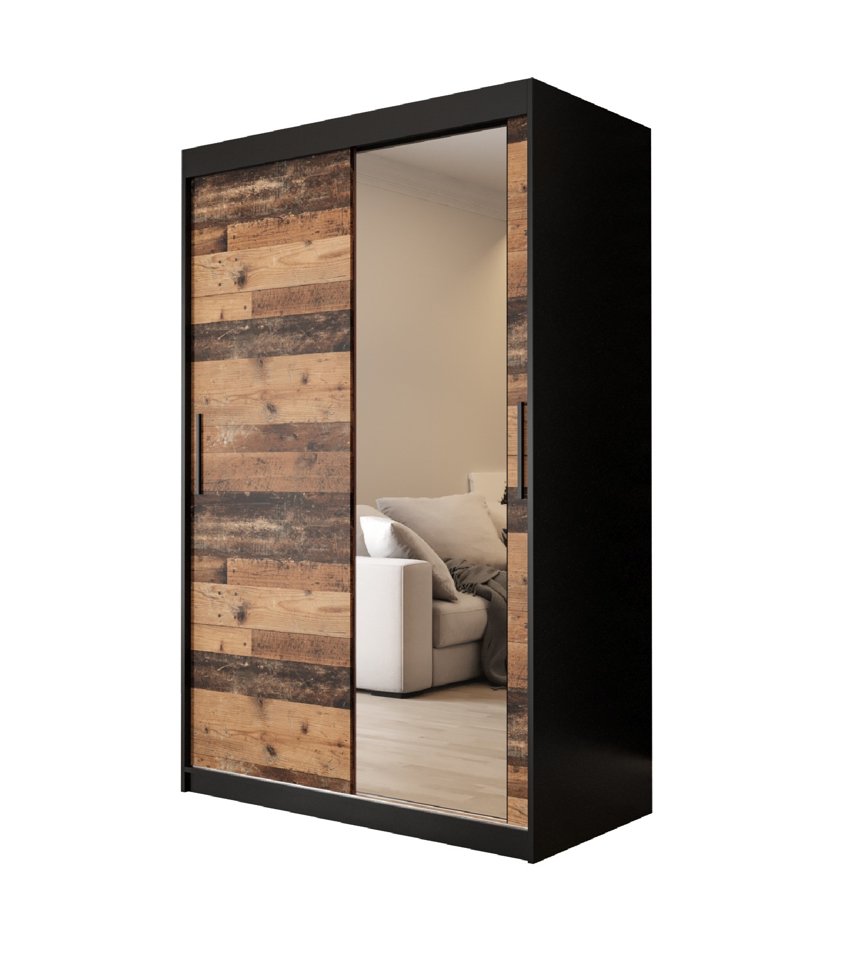Szafa przesuwna garderoba OLD STYLE T2 120 x 62 x 200 cm - Abiks Meble